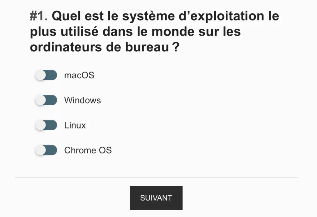 Quiz informatique gratuit