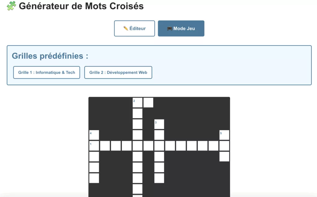 Générateur de mots croisés